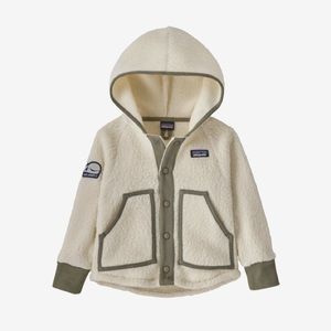 Baby Retro Pile Fleece Jacket in Natural